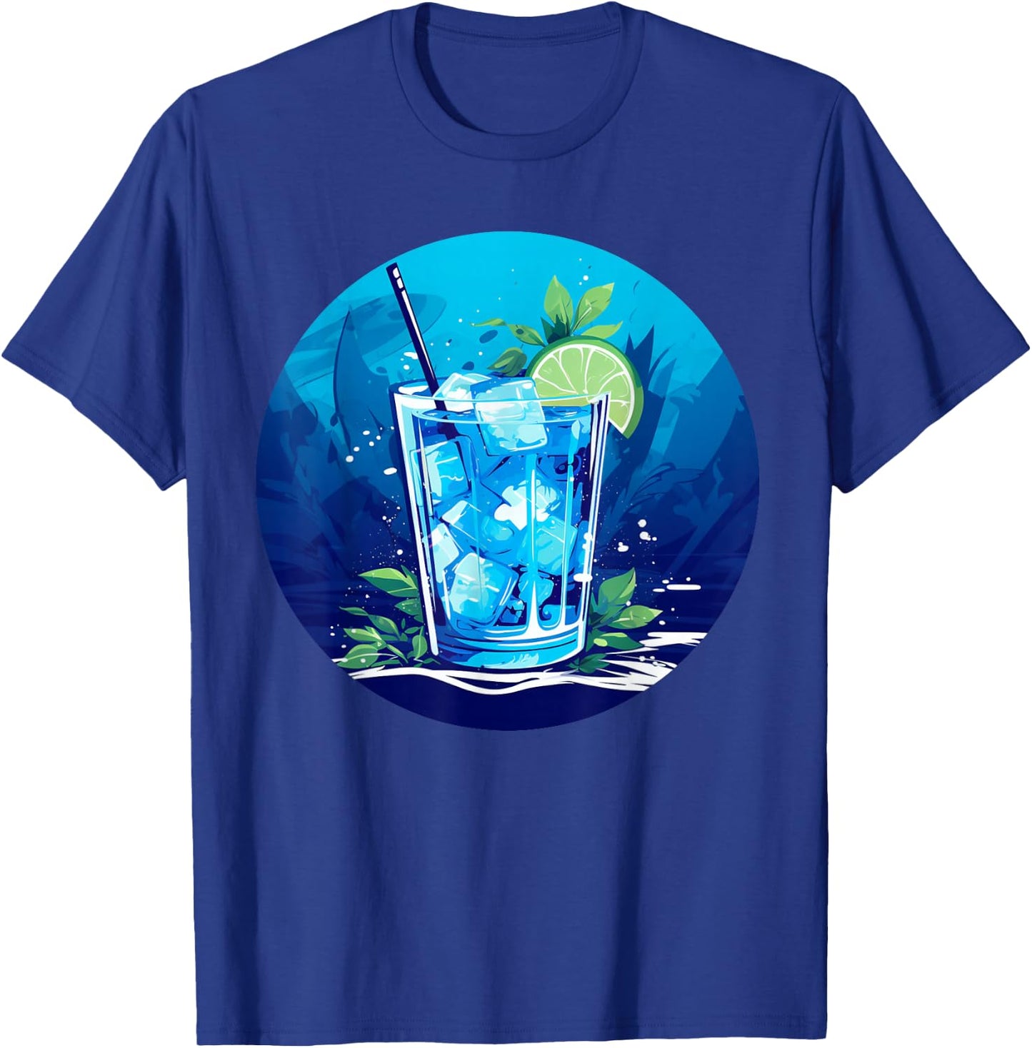 Cool Classic Blue Cocktail Costume , black T-Shirt - T-Shirt | Royal