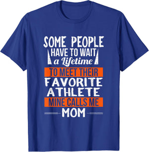Favorite Athlete Calls Me Mom Mothers Day Gift T-Shirt - T-Shirt | Royal