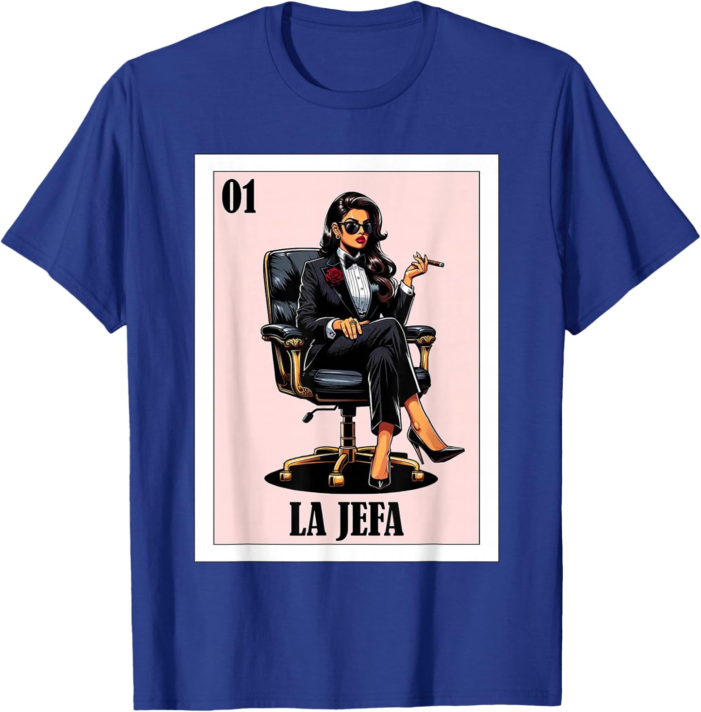 Funny Mexican Design for Hispanas - La Jefa T-Shirt - T-Shirt | Royal