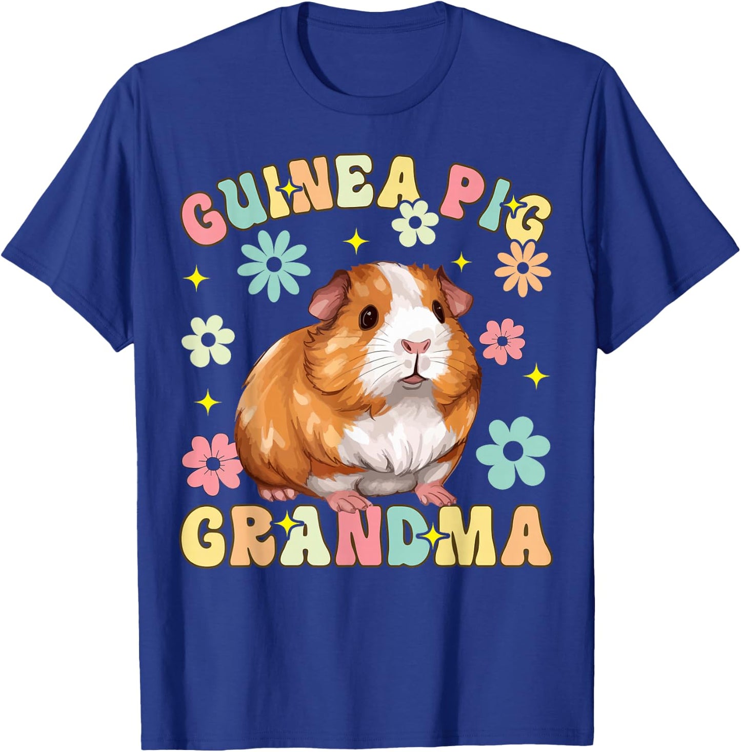 Guinea Pig Grandma Groovy Guinea Pig T-Shirt - T-Shirt | Royal
