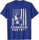 Grandpaw Basset Hound American Flag Sunglasses Retro Grandpa T-Shirt - T-Shirt | Royal