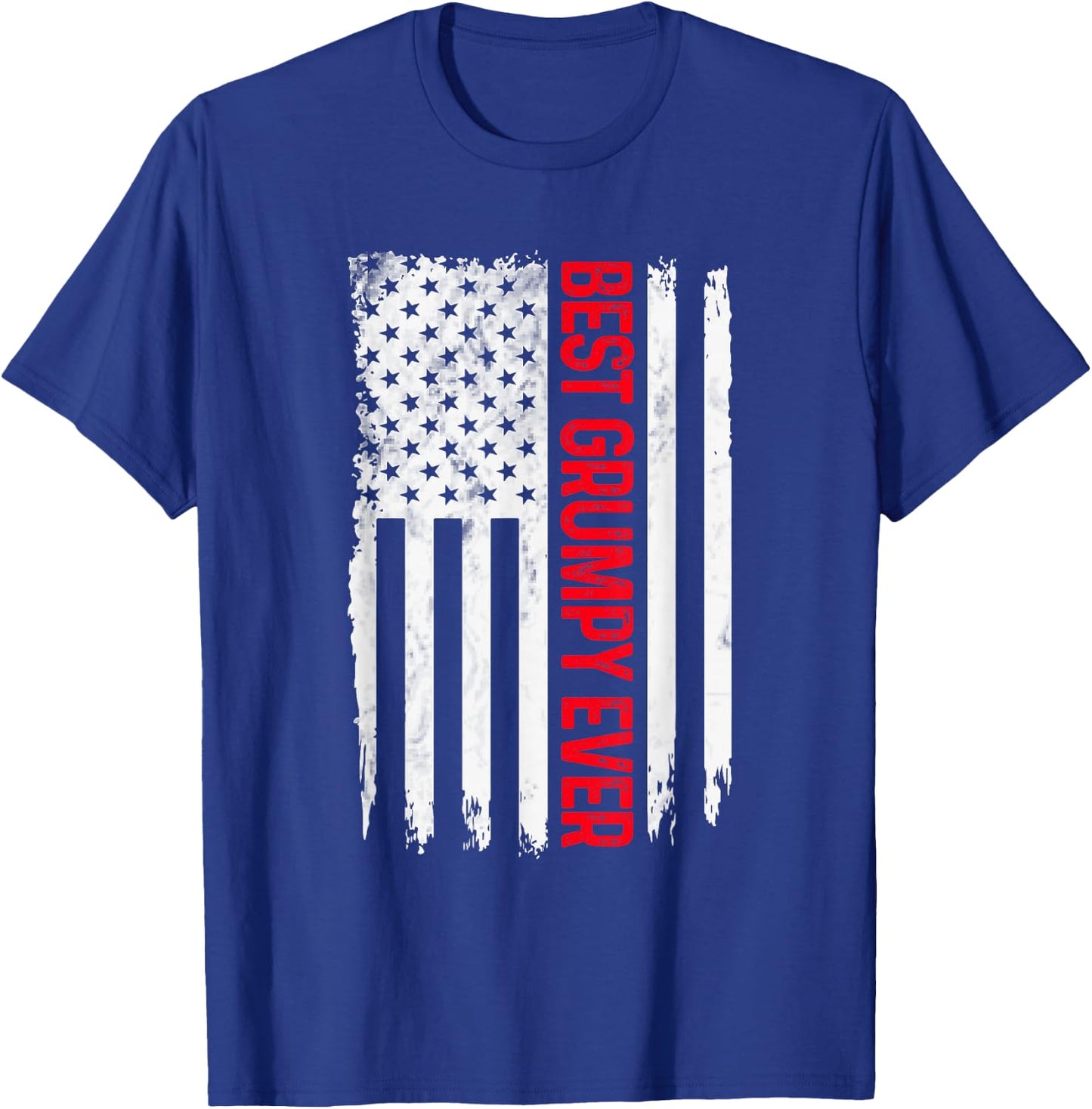 Best Grumpy Ever American flag Funny Papa Grandpa T-Shirt - T-Shirt | Royal