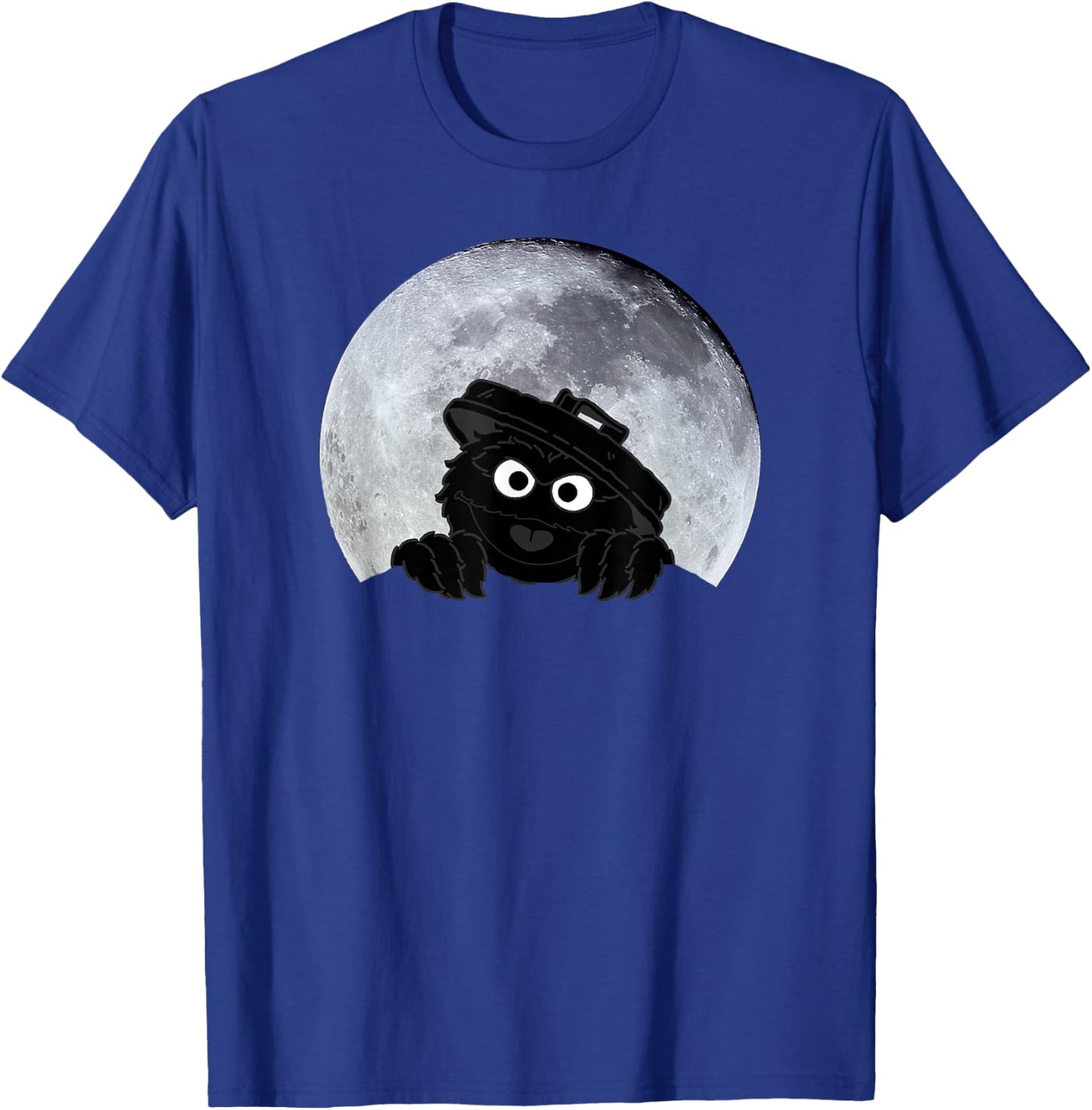 Sesame Street Oskar in Moonlight Shadow Moonnight Moon , black T-Shirt - T-Shirt | Royal