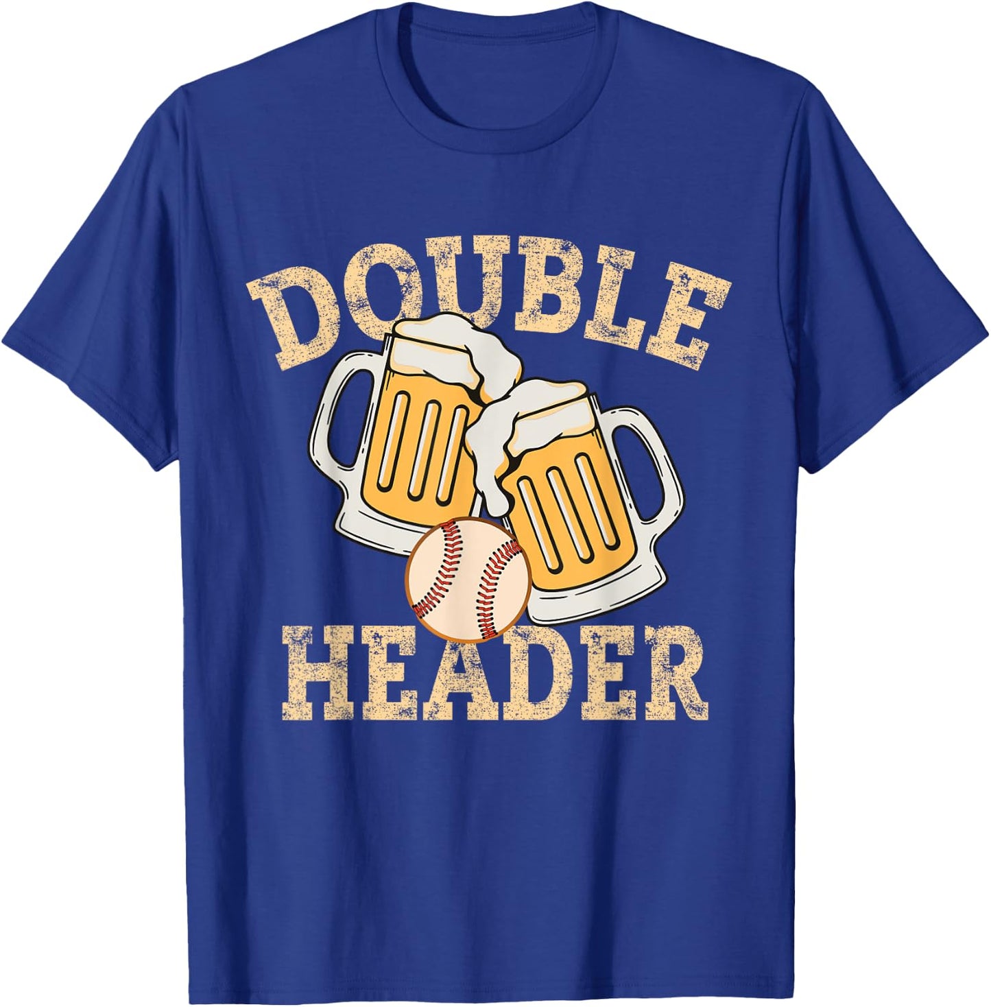 Baseball Double Header s Lucky Baseball T-Shirt - T-Shirt | Royal