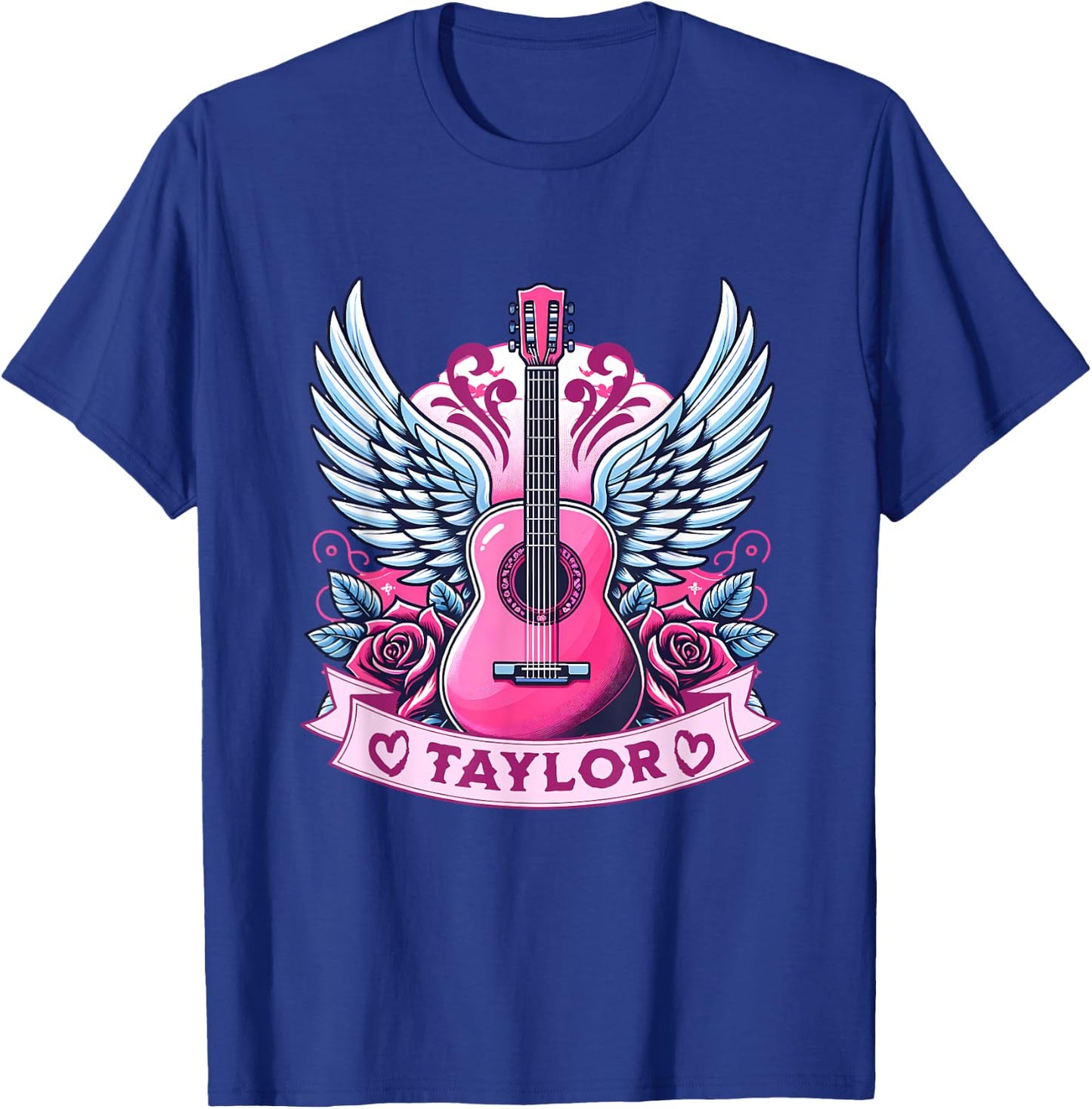 Girl Retro Guitar First Name Personalized Taylor T-Shirt - T-Shirt | Royal