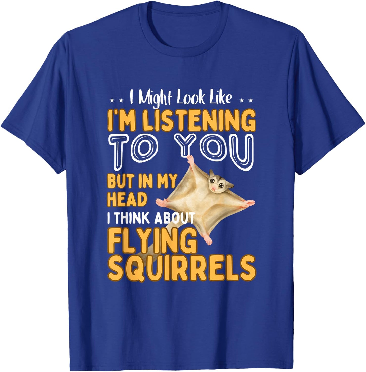 Funny Flying Squirrel Shirt Animal Lover Flying Squirrels T-Shirt - T-Shirt | Royal
