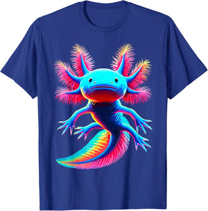 Axolotl Beautiful Colorful Axolotl T-Shirt - T-Shirt | Royal
