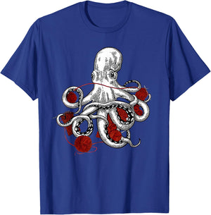 Yarn vogue yarn craftopus funny octopus yarn lover T-Shirt - T-Shirt | Royal