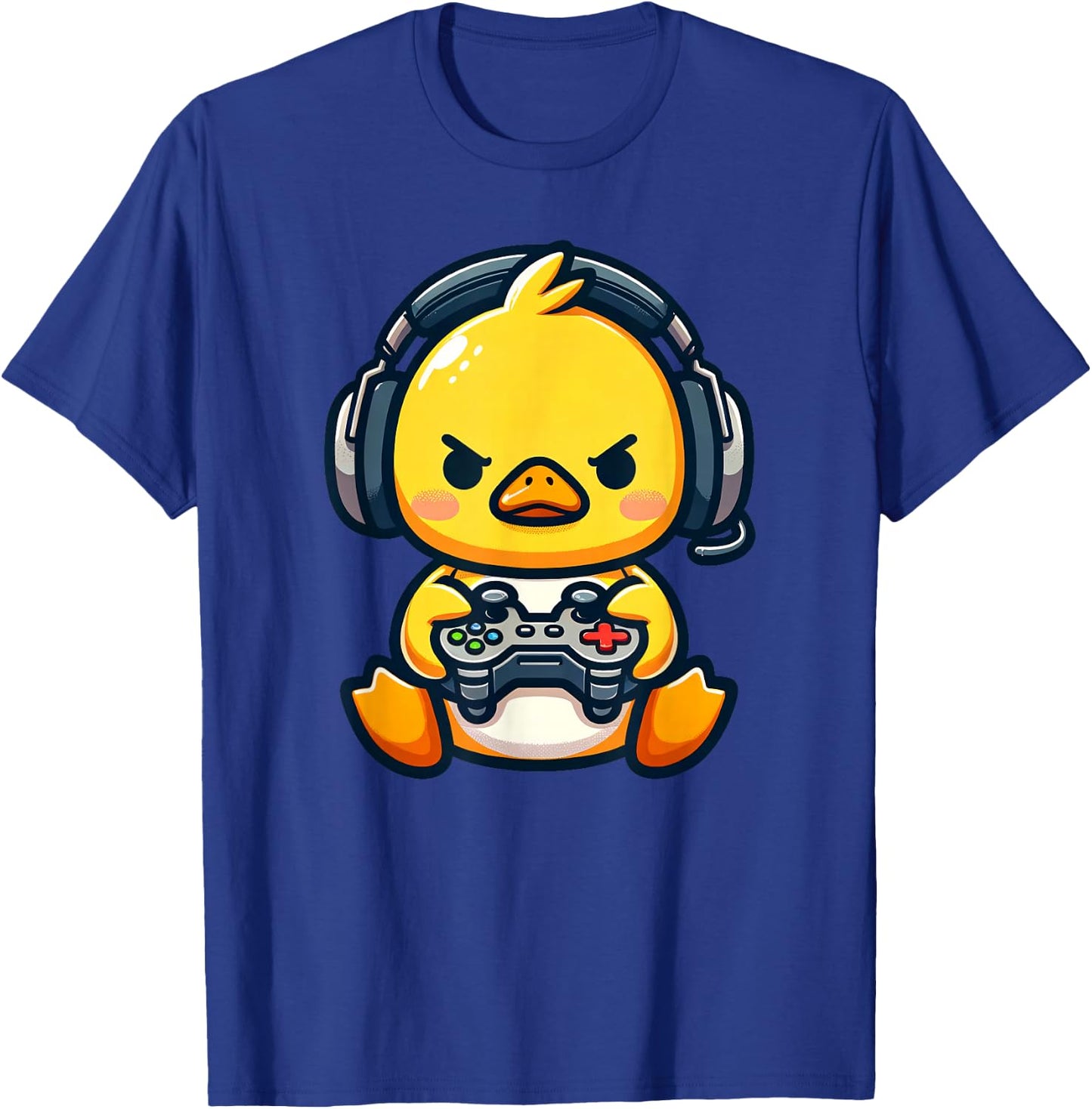 Funny Gamer Duck Video Games Boys Girls Kids T-Shirt - T-Shirt | Royal
