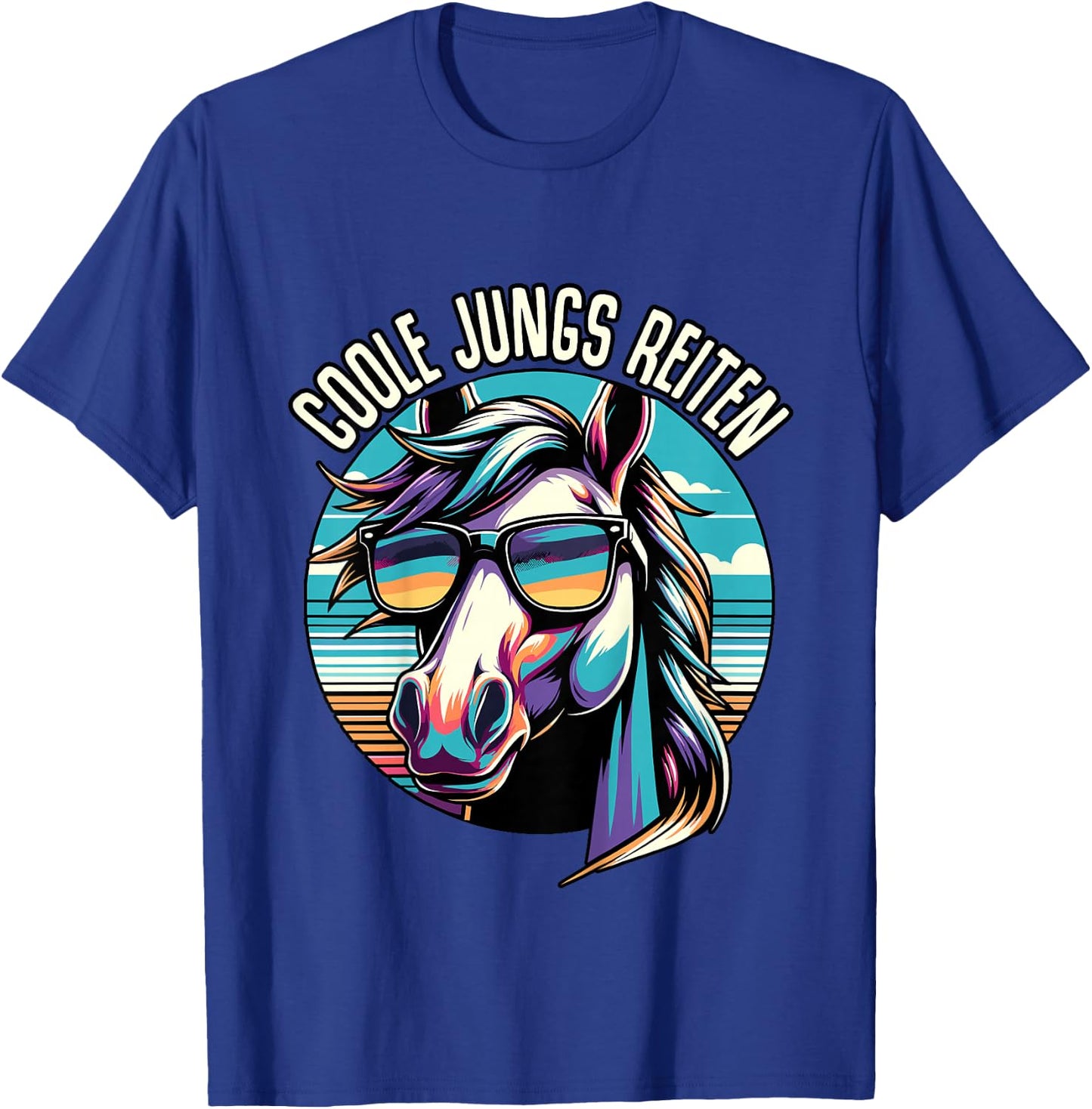 Kinder Coole Jungs Reiten Pferd Reiter Jungen Pferde Reitsport T-Shirt - T-Shirt | Royal