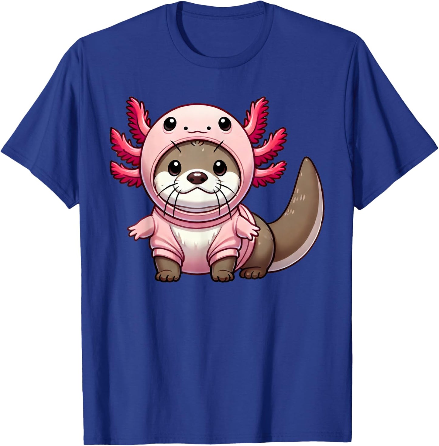 Kawaii Otter Axolotl Costume T-Shirt - T-Shirt | Royal