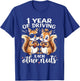1 Year Of Driving Each Other Nuts Funny Couples Anniversary T-Shirt - T-Shirt | Royal