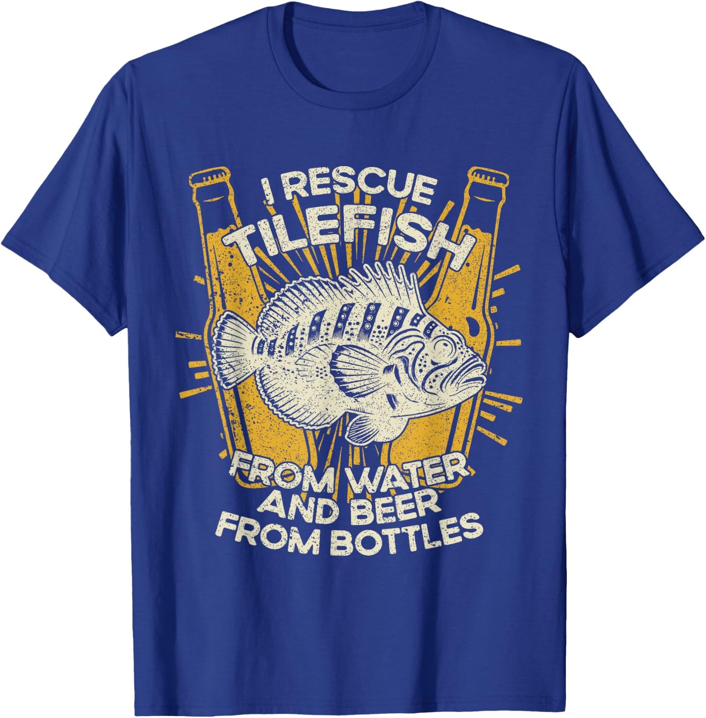 I Rescue Fish And Beer - Fisherman Fishing Tilefish T-Shirt - T-Shirt | Royal
