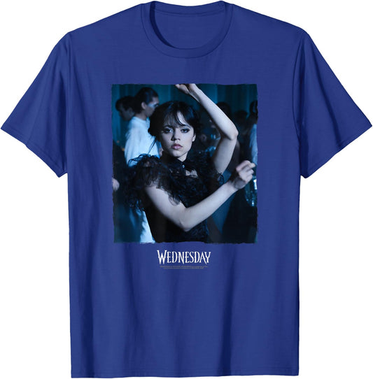 Wednesday Dark Dancing Queen Wednesday Photoreal & Logo T-Shirt - T-Shirt | Royal