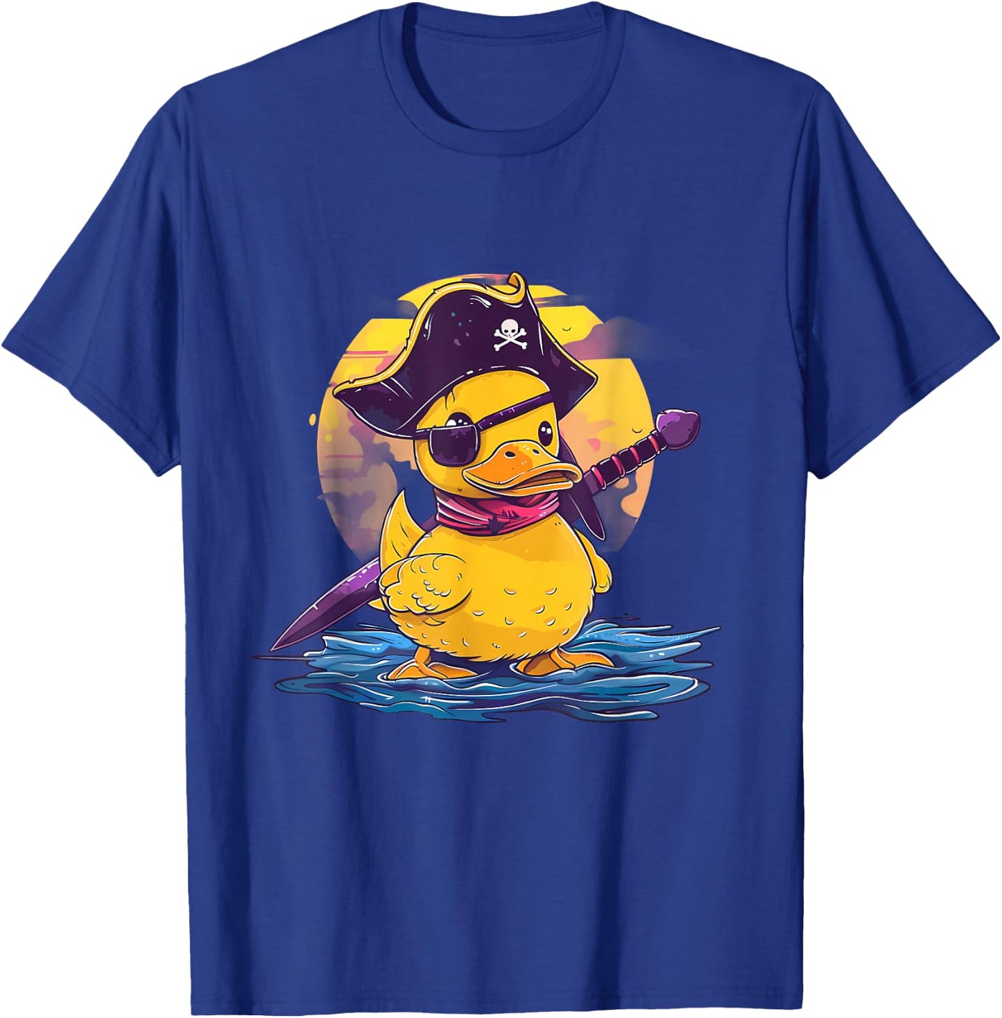 Rubber Duck Funny Rubber Duck Captain Rubber Duckie Pirate T-Shirt - T-Shirt | Royal