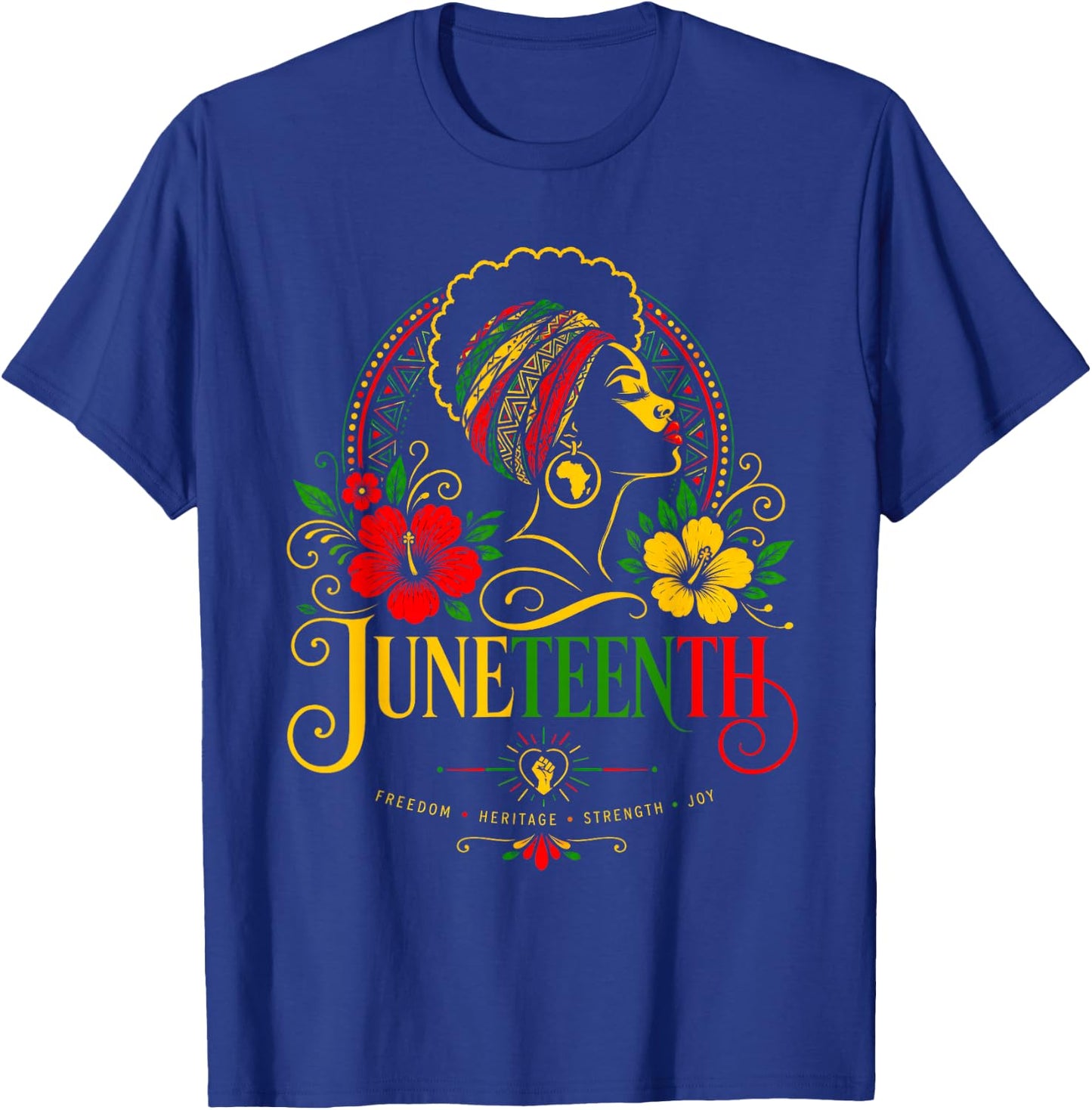 Juneteenth Black History Melanin Queen Women Girls T-Shirt - T-Shirt | Royal