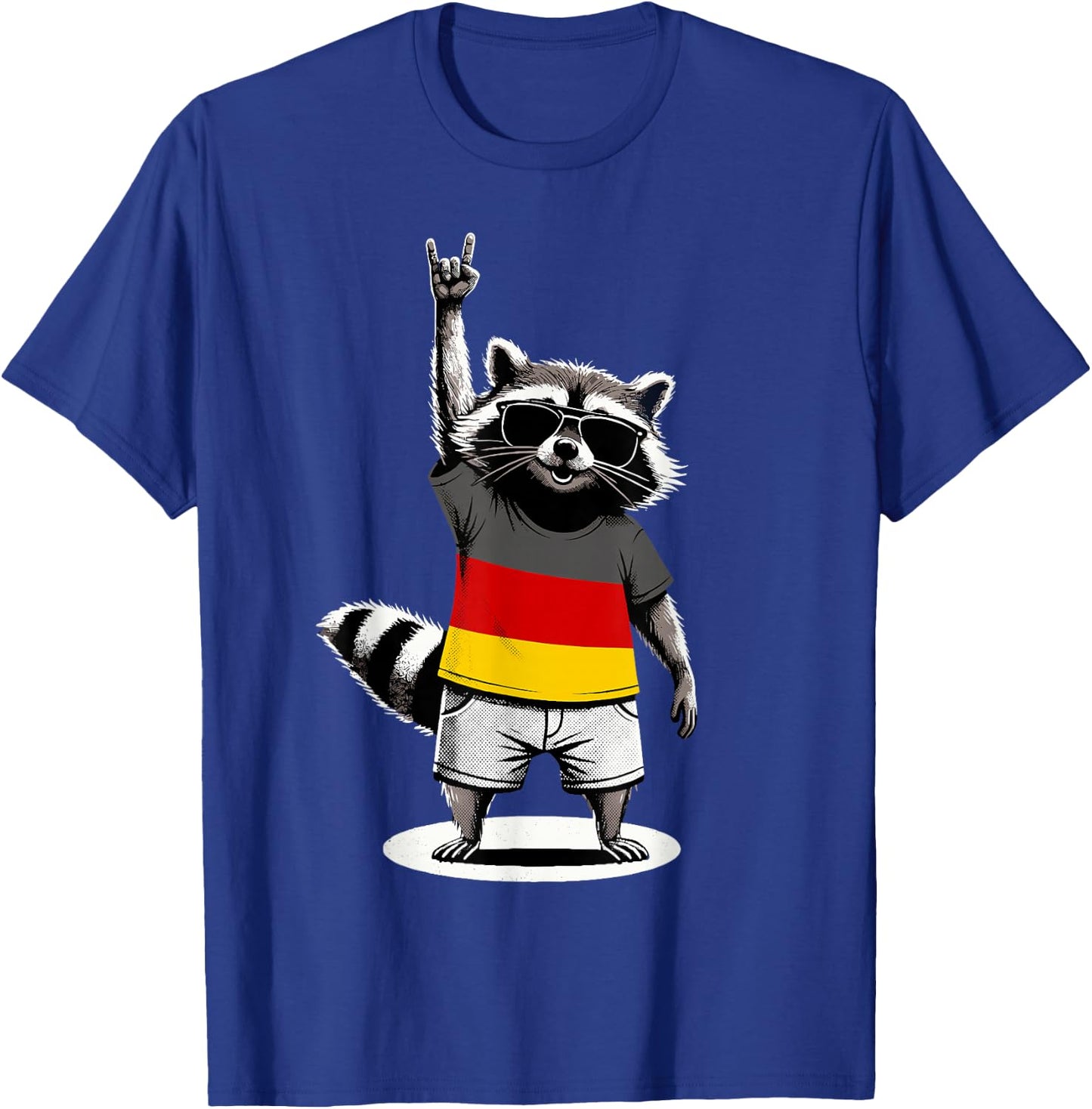 Deutsche Flagge Waschbär Lustig Deutschland T-Shirt - T-Shirt | Royal