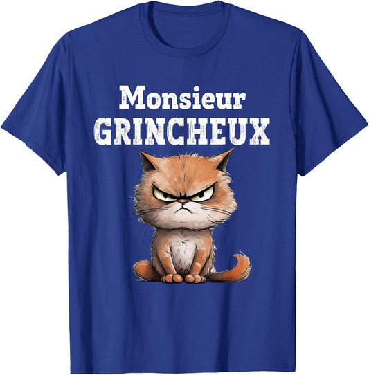 Monsieur Grincheux Mood Grognon Original Humor , Black, S T-Shirt - T-Shirt | Royal