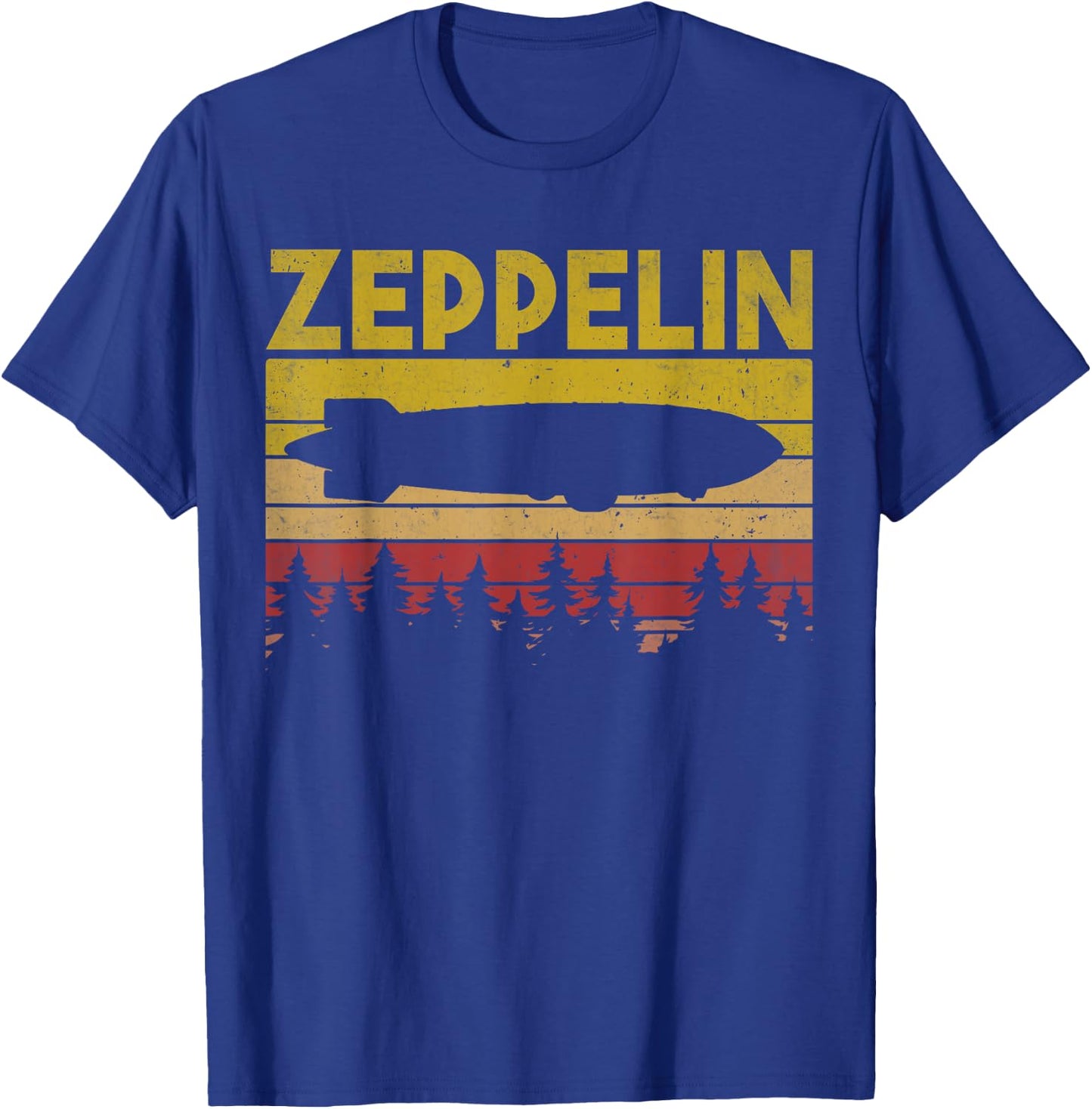 Zeppelin Retro Dirigible Zepelin Vintage Airship Men Women T-Shirt - T-Shirt | Royal