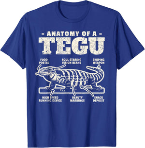 Tegu Owner - Giant Tegu - Anatomy Tegu Lizard - Funny Tegu T-Shirt - T-Shirt | Royal