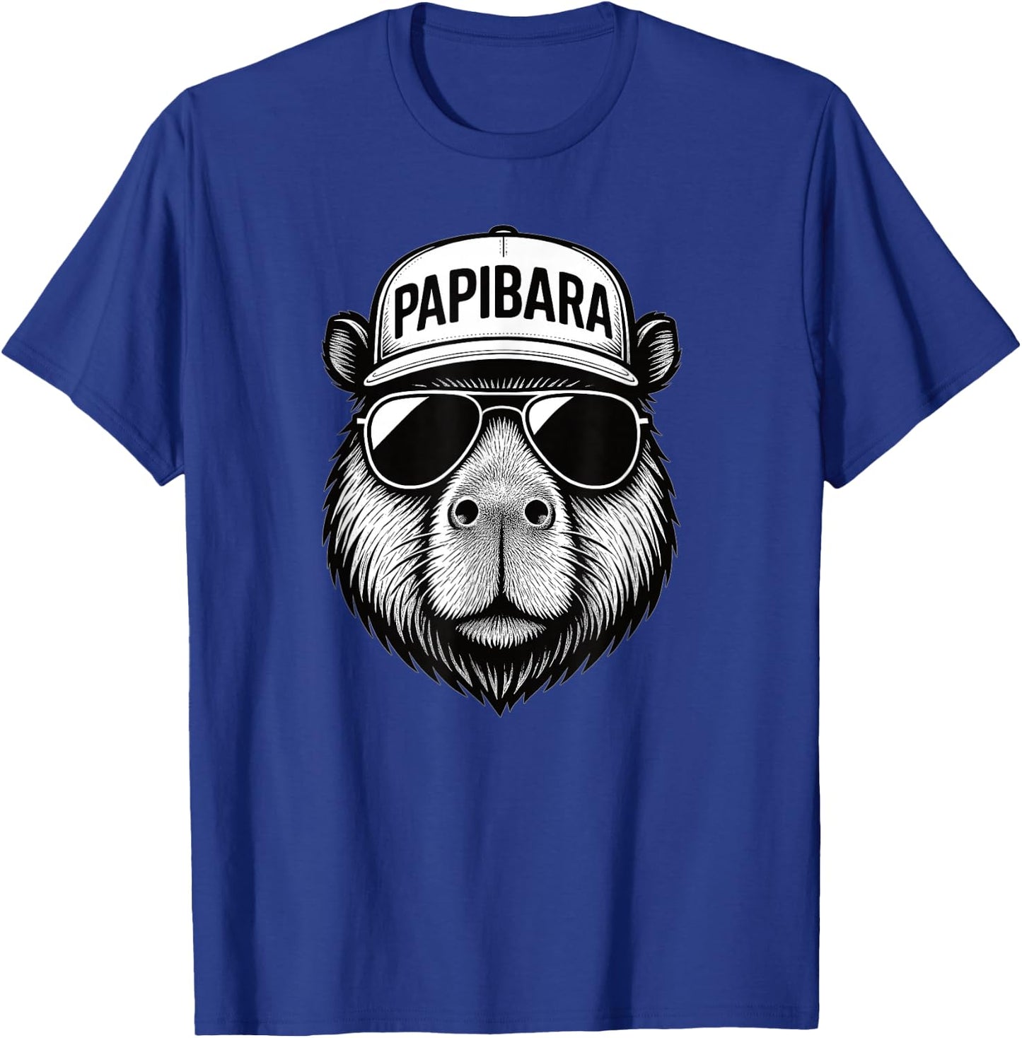 Papibara Cool Lustiger Capybara Papa Vatertag T-Shirt - T-Shirt | Royal