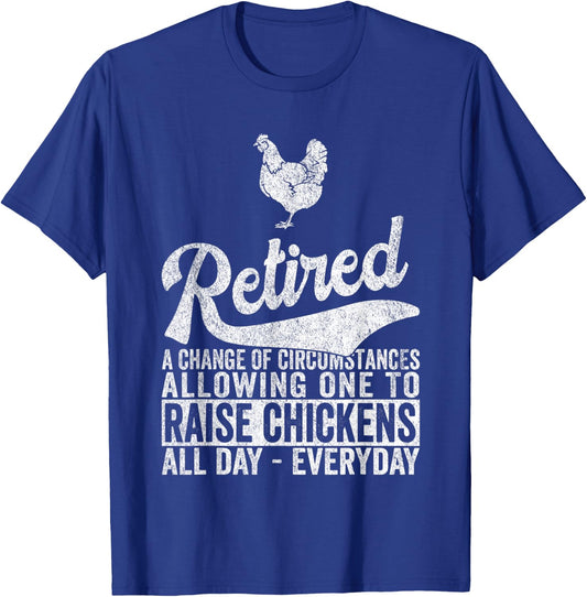 Funny Retired Definition Retirement Plan Raising Chickens T-Shirt - T-Shirt | Royal