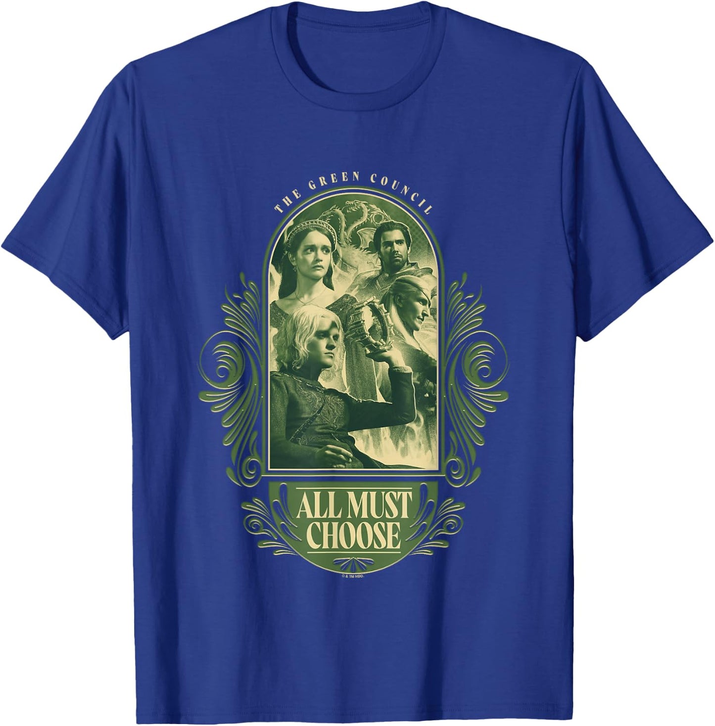 House of the Dragon The Green Council All Must Choose Retro T-Shirt - T-Shirt | Royal