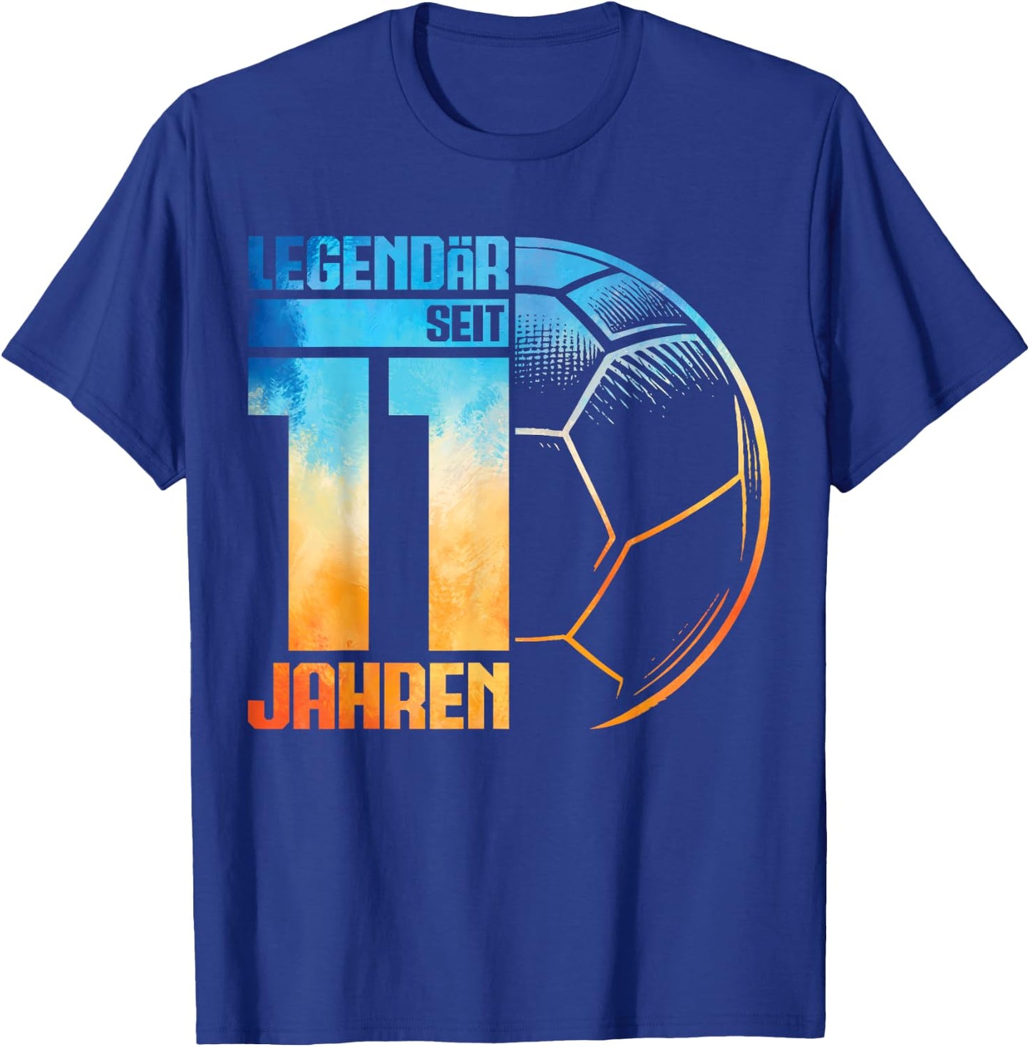 11th Birthday Retro Handball Player 11 Years Boy Kids , black T-Shirt - T-Shirt | Royal