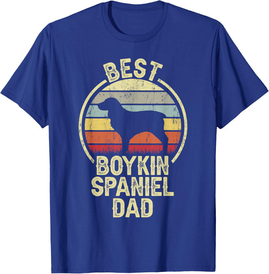 Best Dog Father Dad - Vintage Boykin Spaniel T-Shirt - T-Shirt | Royal