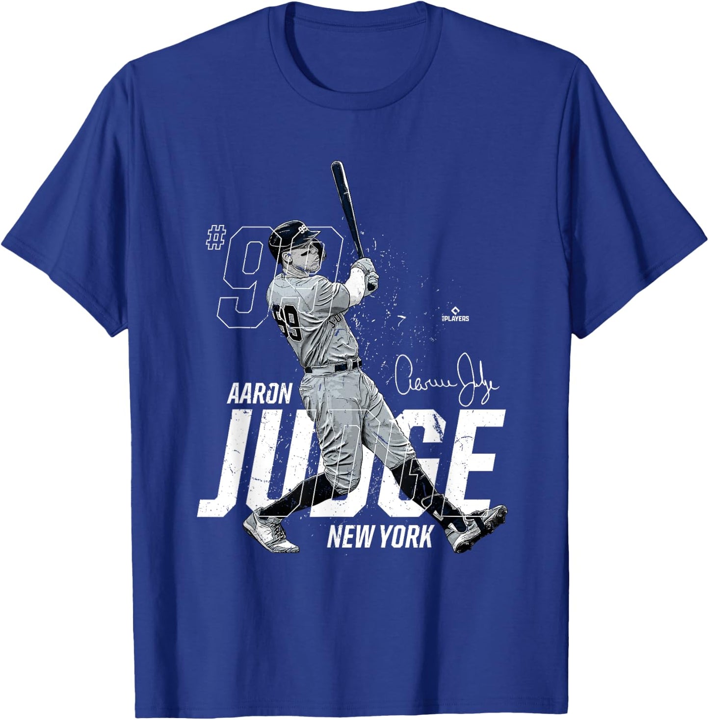 Dynamic Pose Aaron Judge New York Baseball MLBPA T-Shirt - T-Shirt | Royal