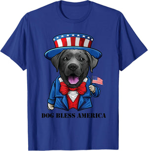 Funny 4th of July Black Lab Dog, Labrador Retriever Men T-Shirt - T-Shirt | Royal