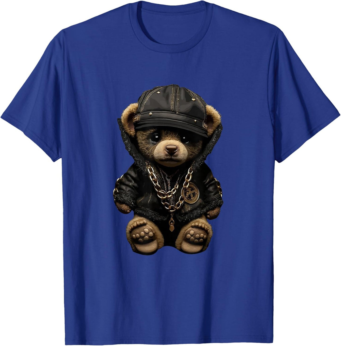 Teddy Fashion Rap Bear Stylish Hip Hop Funny , black T-Shirt - T-Shirt | Royal