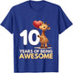 Kids Adorable 10th Birthday Giraffe T-Shirt - T-Shirt | Royal