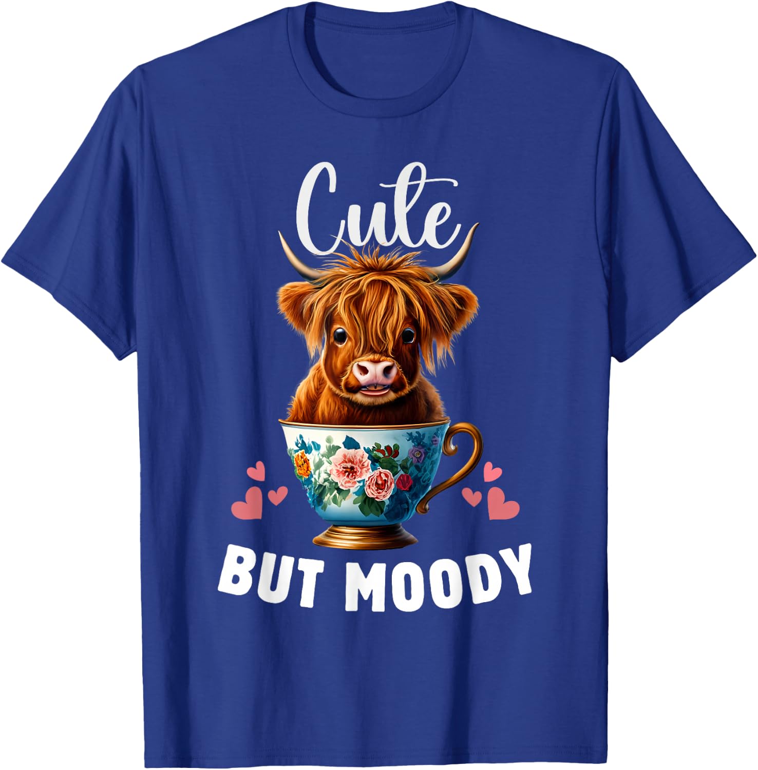 Cow miniature Highland Cow Cute But Moody Baby Cow for Girls T-Shirt - T-Shirt | Royal