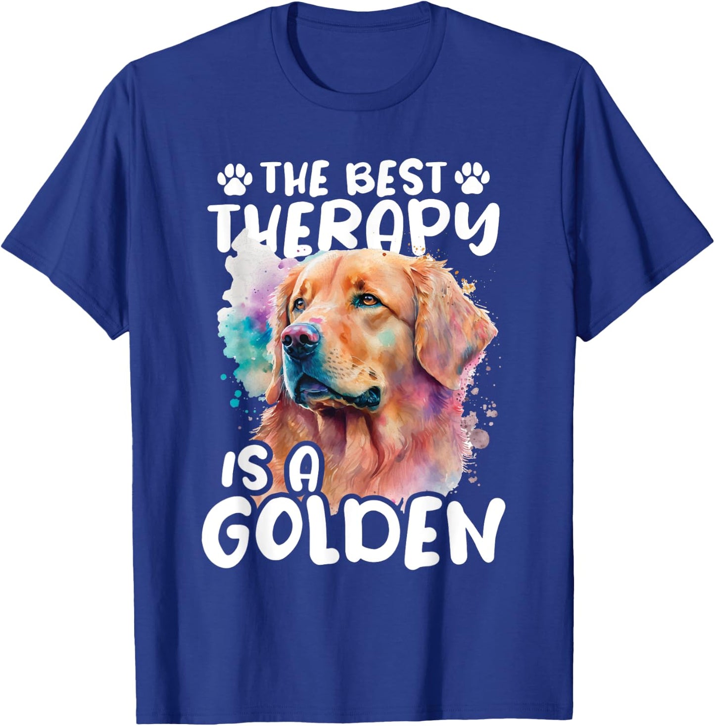 The Best Therapy Is A Golden - Dog Breeder Pet Puppy Trainer Women T-Shirt - T-Shirt | Royal