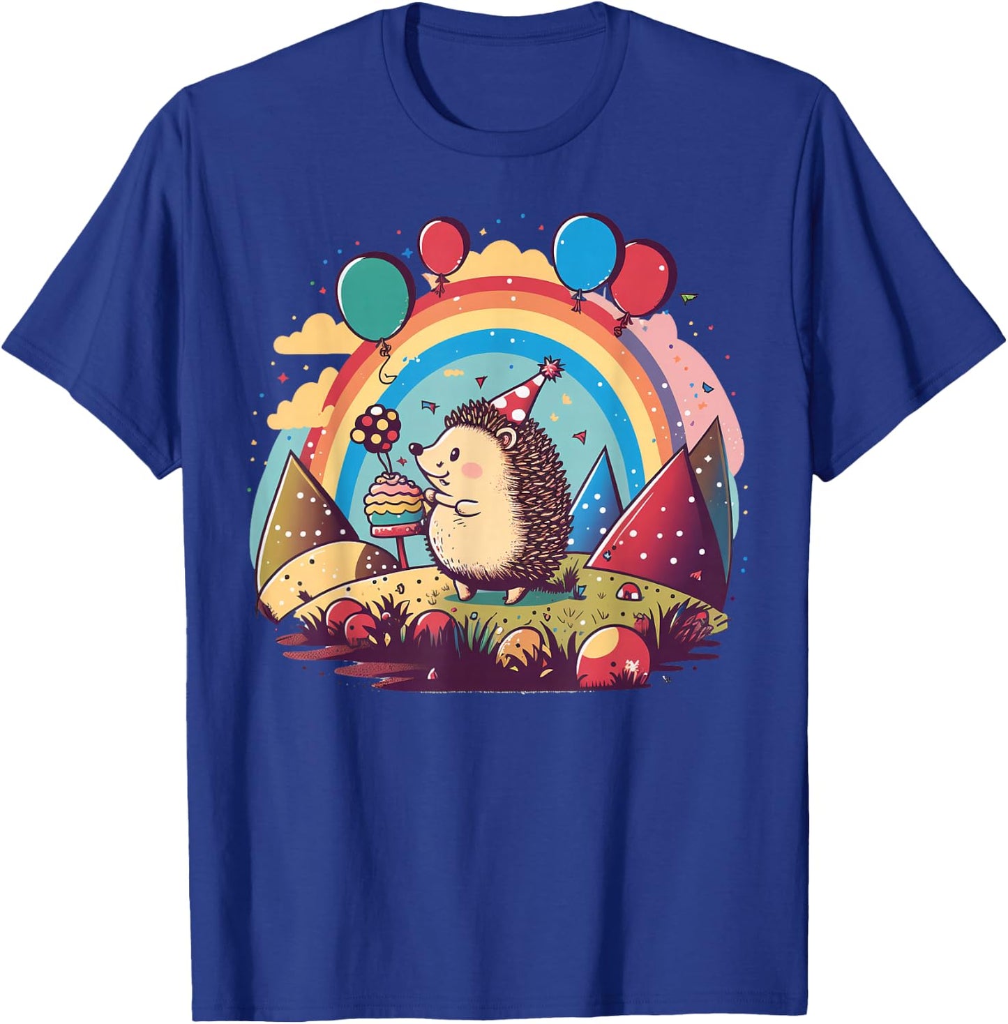 Celebration Hedgehog Event Birthday Party Hedgehog T-Shirt - T-Shirt | Royal