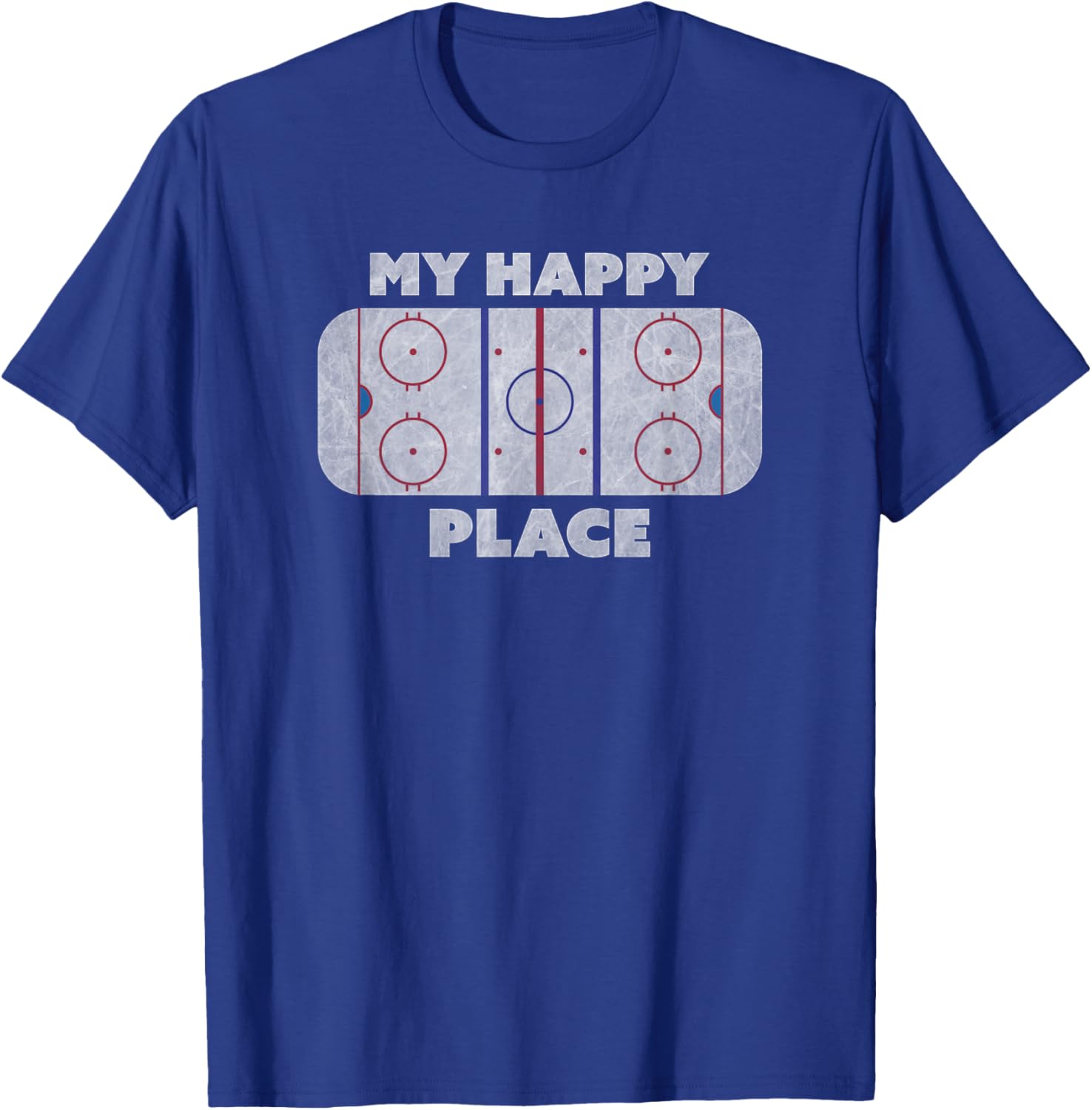 My Happy Place | Hockey, Figure & Speed Skating Rink T-Shirt - T-Shirt | Royal