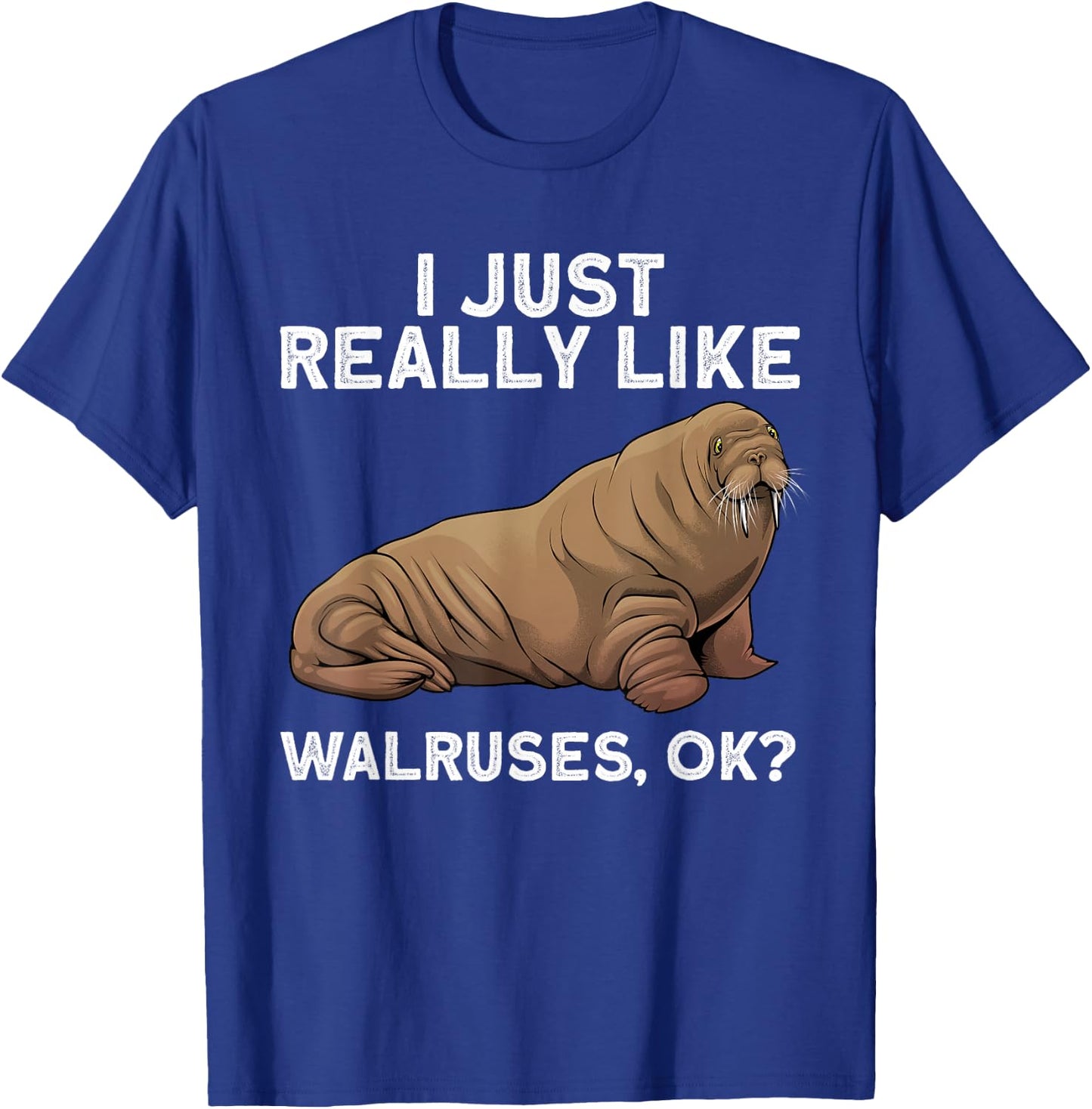 Cool Walrus Art Women Pinniped Animal Walrus Lover T-Shirt - T-Shirt | Royal