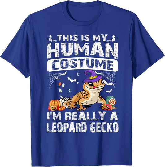 This Is My Human Costume I'm Really A Leopard Gecko T-Shirt - T-Shirt | Royal