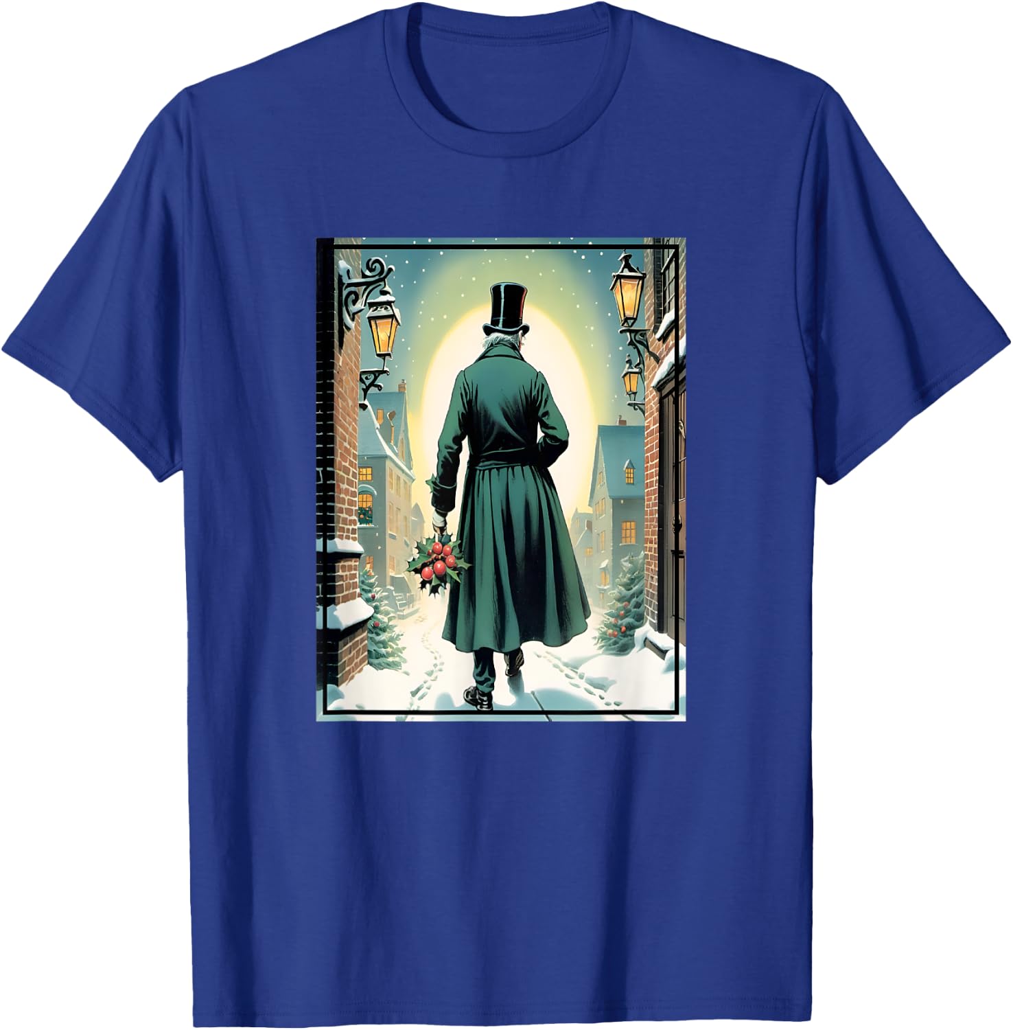 Charles Dickens Christmas Classic Book Ebeneezer Scrooge , -Adults, Kids, Black, Small, Short Sleeve T-Shirt - T-Shirt | Royal