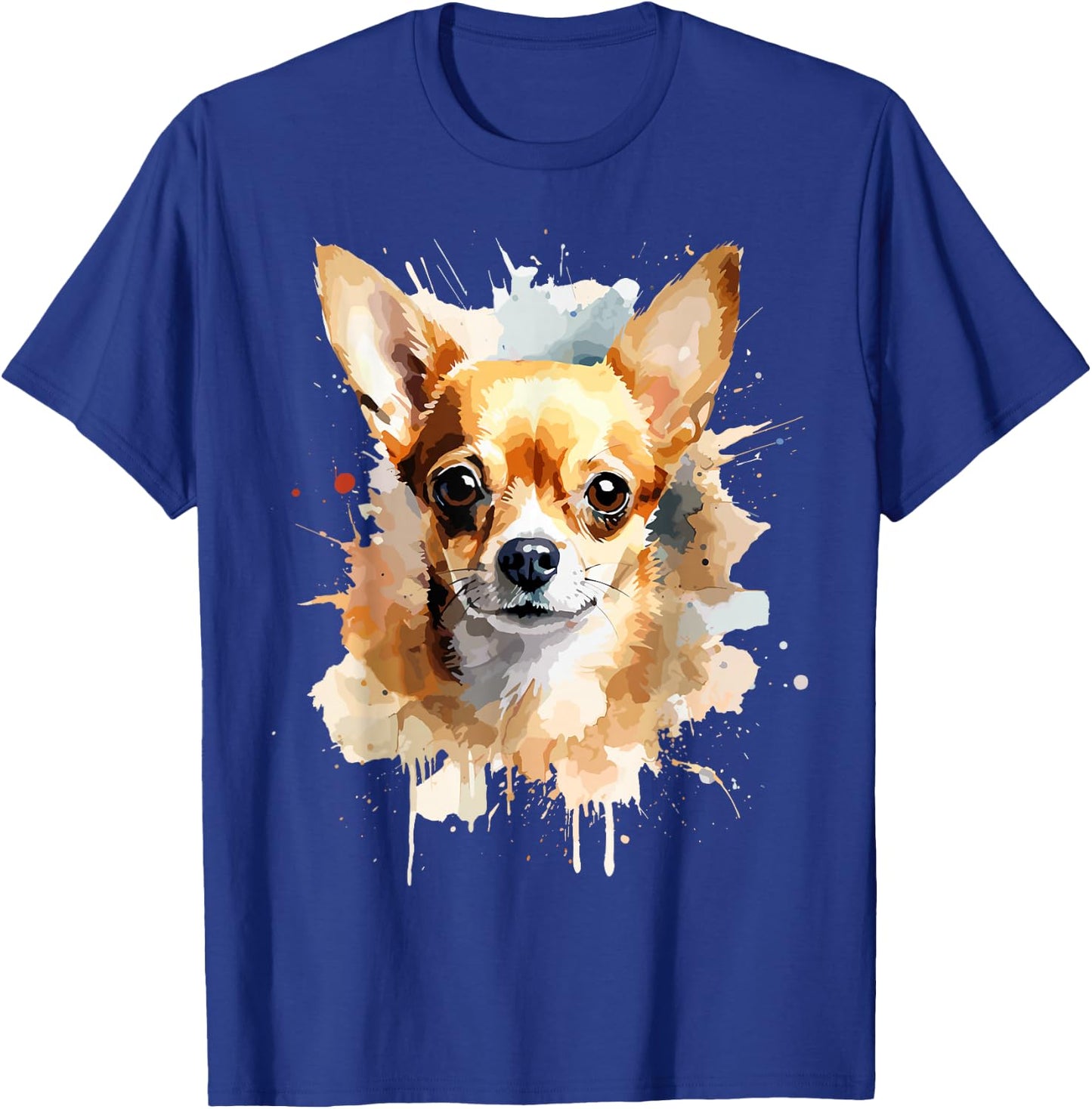 Chihuahua Lover Designs Pop Art Chihuahua Dog -Adults - Black, Small T-Shirt - T-Shirt | Royal
