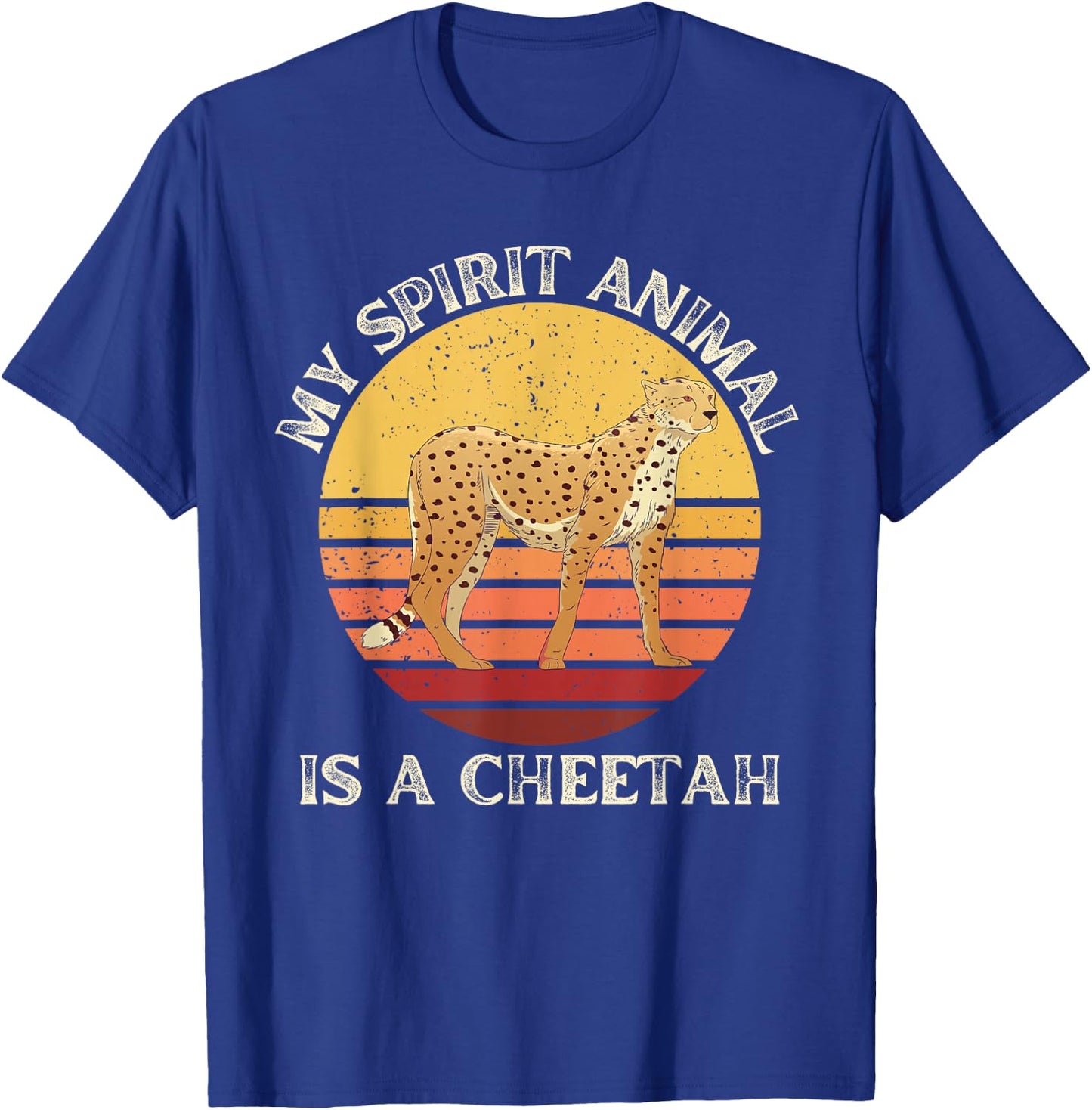 Vintage My Spirit Animal Is a Cheetah Lover Retro Cheetah T-Shirt - T-Shirt | Royal