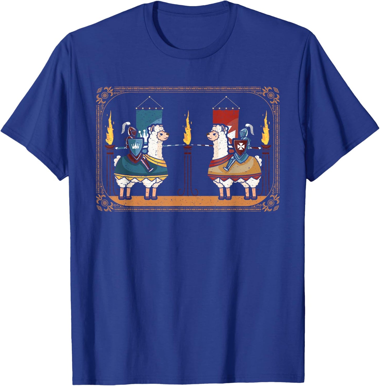 Ren Faire Medieval Lover Funny Knight Lama Llama Jousting T-Shirt - T-Shirt | Royal