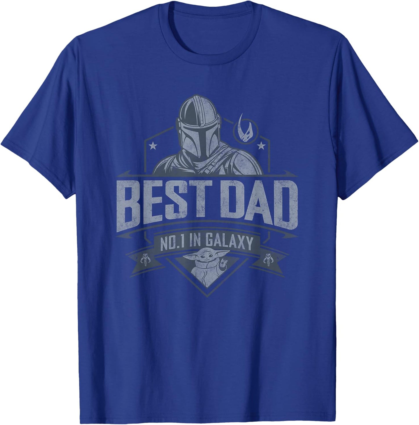 Star Wars Mandolorian Father's Day Best Dad Vater Papa T-Shirt - T-Shirt | Royal