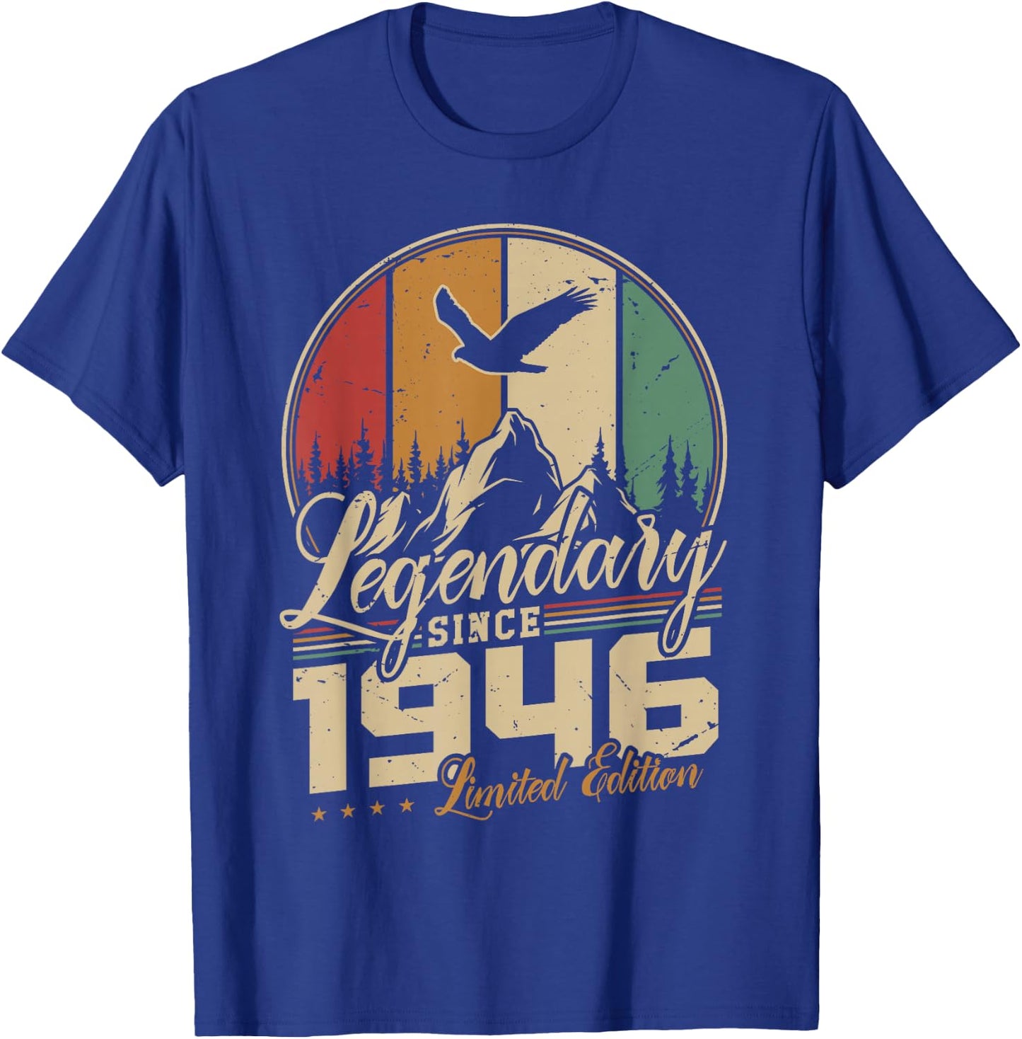 Légendaire Depuis 1946 Anniversaire 80 Ans Hommes Femmes T-Shirt - T-Shirt | Royal