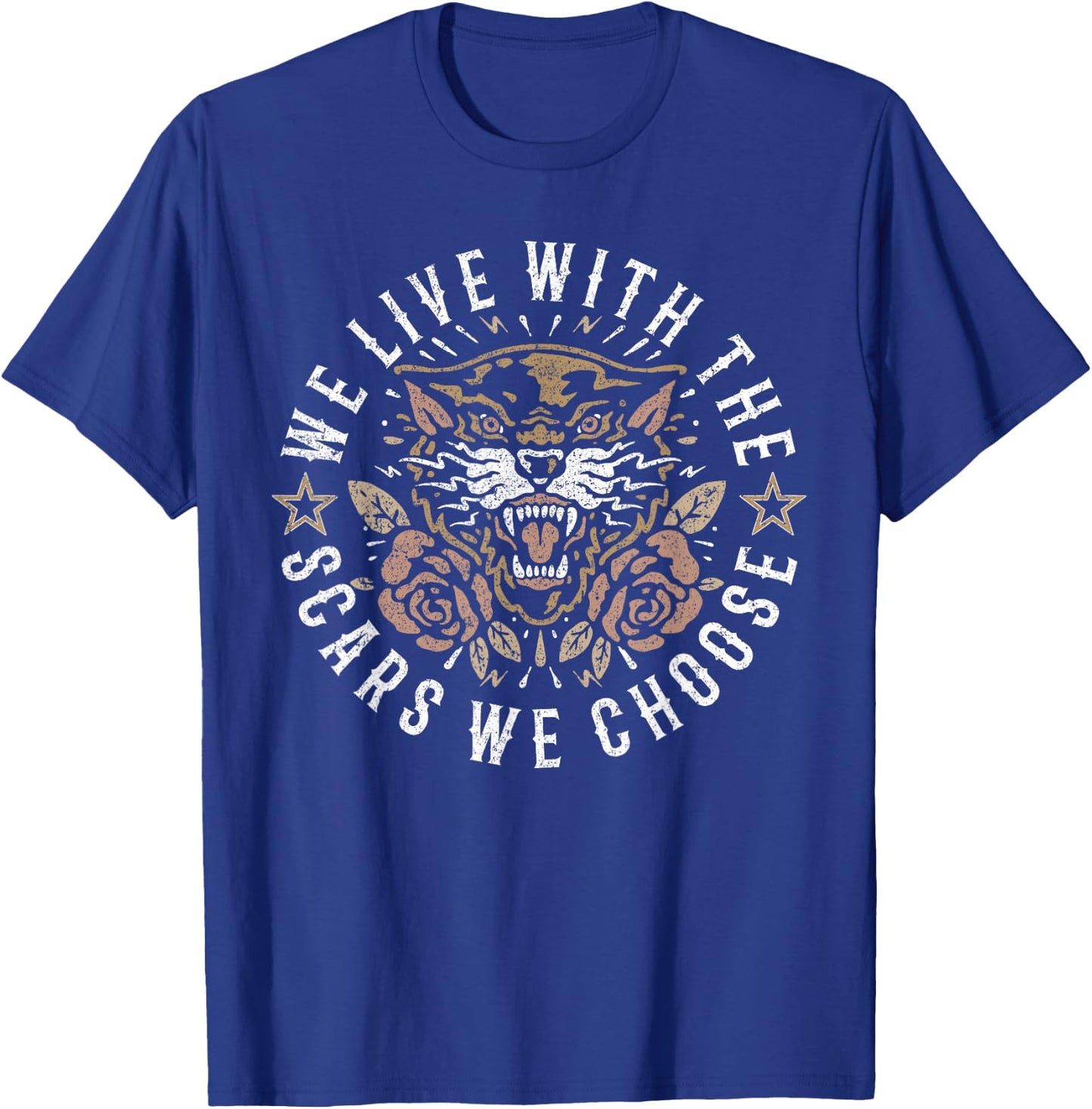 We Live With the Scars We Choose, Old School Panther Tattoo T-Shirt - T-Shirt | Royal