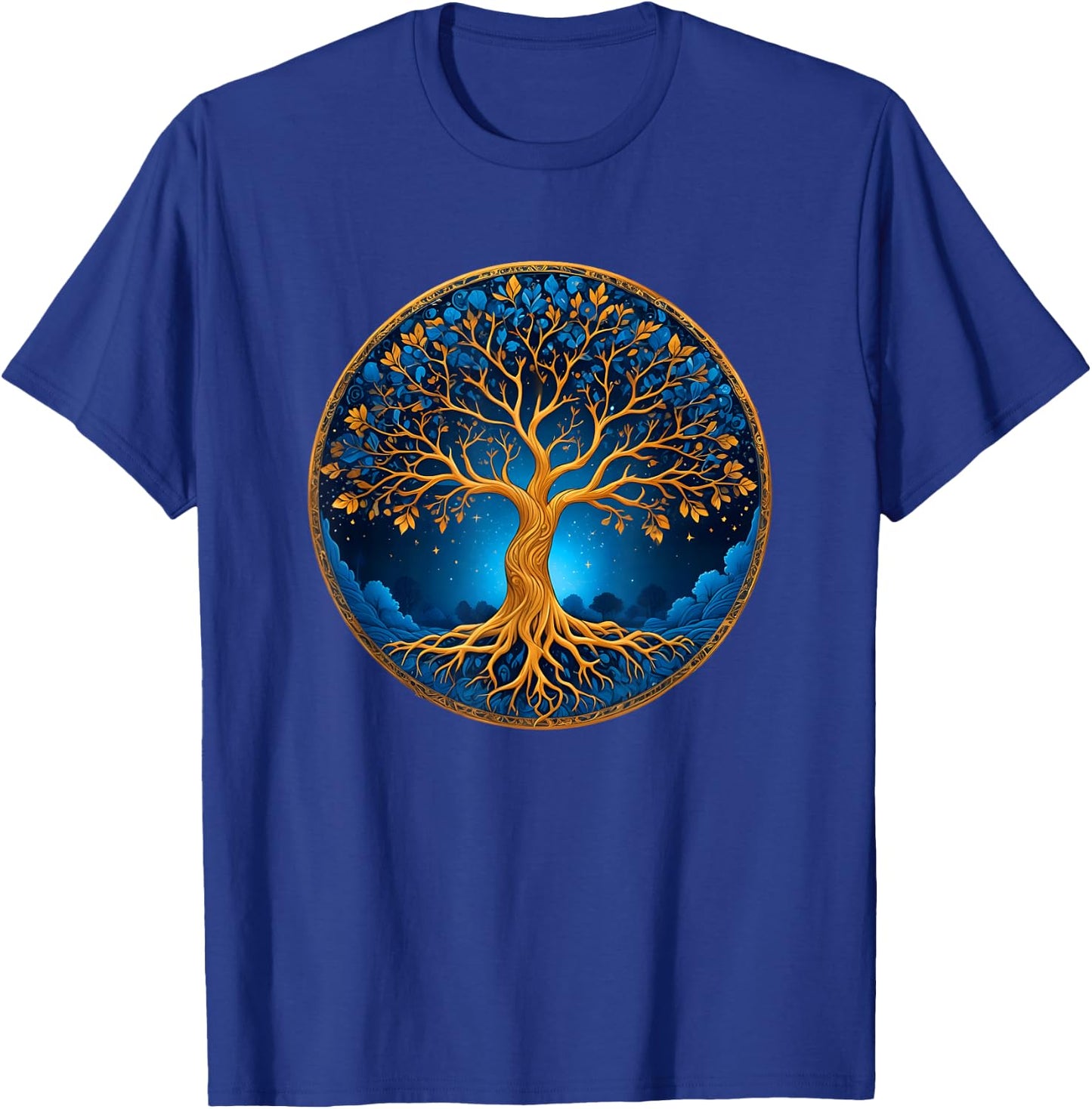 Nordic Celtic Tree of Life Yin Yang Tree of Life , black T-Shirt - T-Shirt | Royal