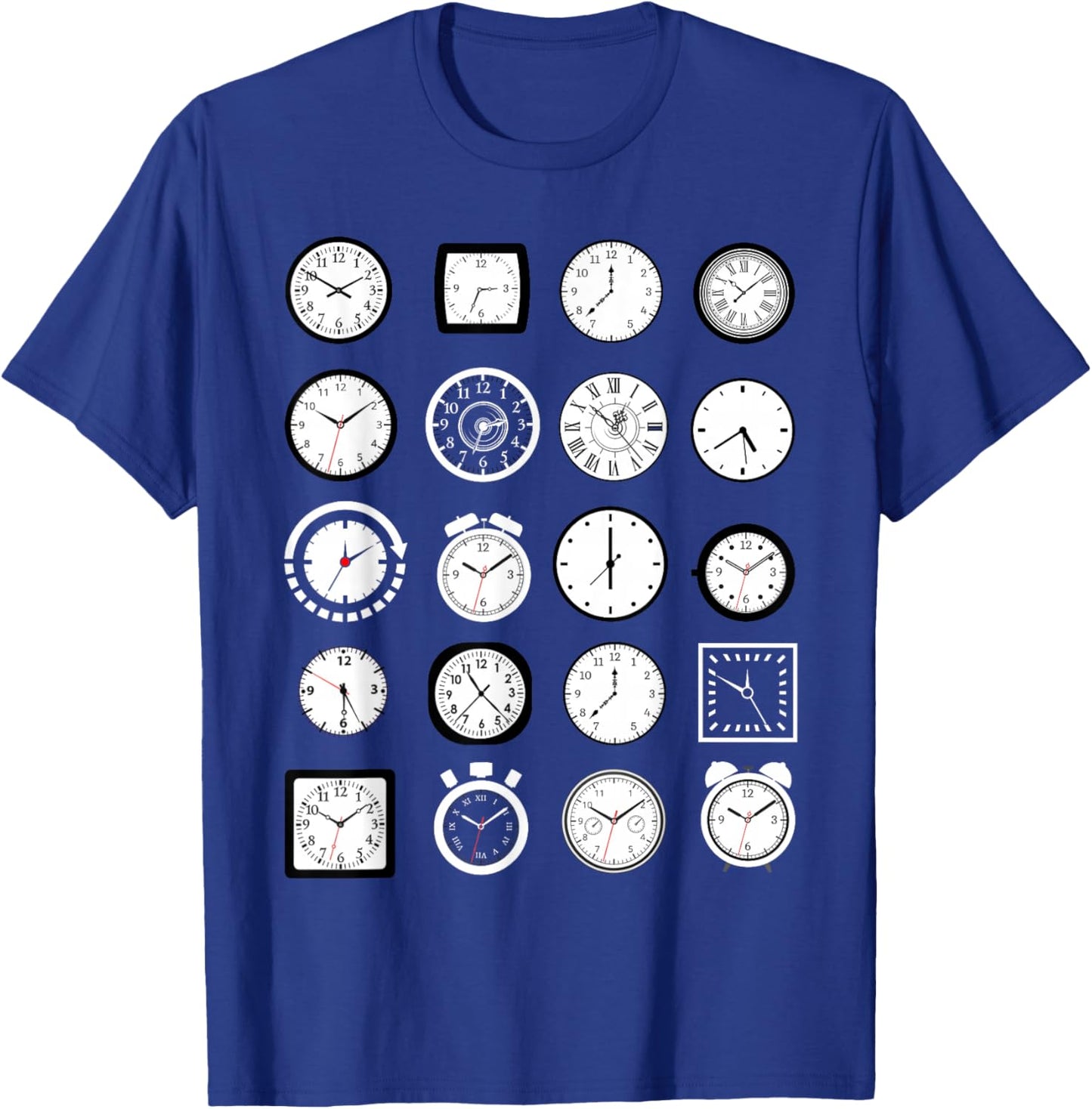 Clocks Costume Kids Boys Men Horologist Costume Halloween T-Shirt - T-Shirt | Royal