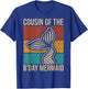 Cousin Of The Birthday Mermaid Party Outfit Vintage Mermaid T-Shirt - T-Shirt | Royal