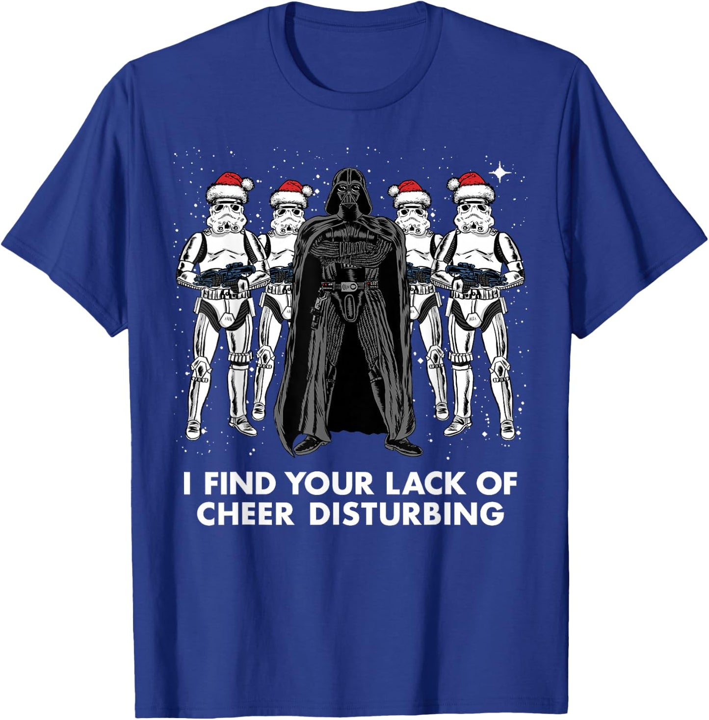 Star Wars Vader Trooper Lack Cheer Christmas Graphic T-Shirt - T-Shirt | Royal